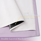Yakamok 100% Blackout Curtain Panels 96 inches Cold and Light Blocking Drapes - Image 4