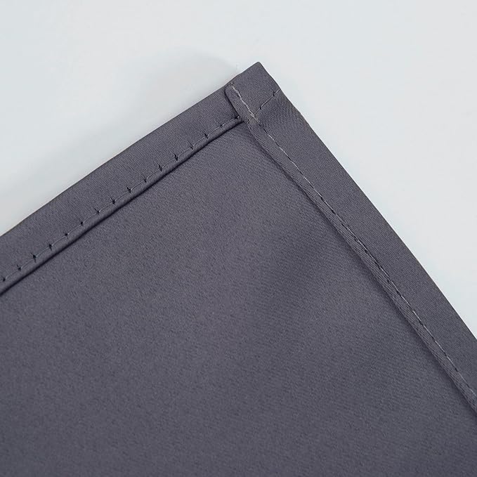 LEMOMO Blackout Curtains 52 x 120 Inch Long Grey Curtains Set of 2 Panels Room - Image 7