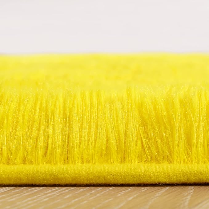 Amearea Shag Fluffy Small Rug, 2x4 Feet Throw Rugs - Image 5