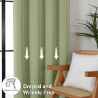 Simplebrand Ava Sage Green Blackout Curtains - Image 7