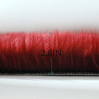 linmopm Faux Fur Rug Sheepskin Shag Fluffy Fuzzy Red 3x3 ft Rugs - Image 4
