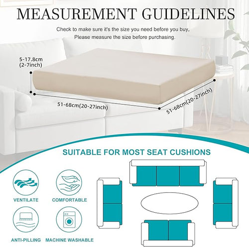 12Pcs Stretch Patio Cushion Covers, Outdoor Couch Cushion Covers Replacement - Image 2