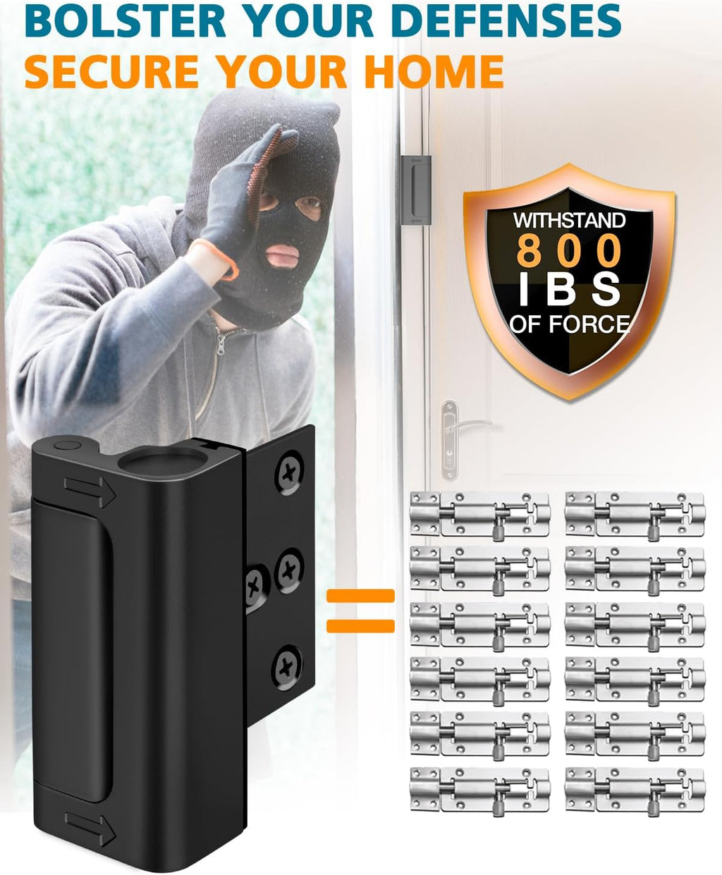 Door Lock for Front Door Kids Safety Home Security Door Reinforcement Locks