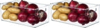 8 PACK Stackable Pantry Organizer Bins (3 Size) - Clear Fridge Organizer for Kitchen, Freezer, Refrigerator, Cabinet - Plastic Storage Container with Handle for Home