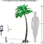 Lightshare 7 Feet Palm Tree 152LED Lights Artificial Fake Tree Decoration for Tiki Bar Outside Patio Porch Pool Christmas Nativity