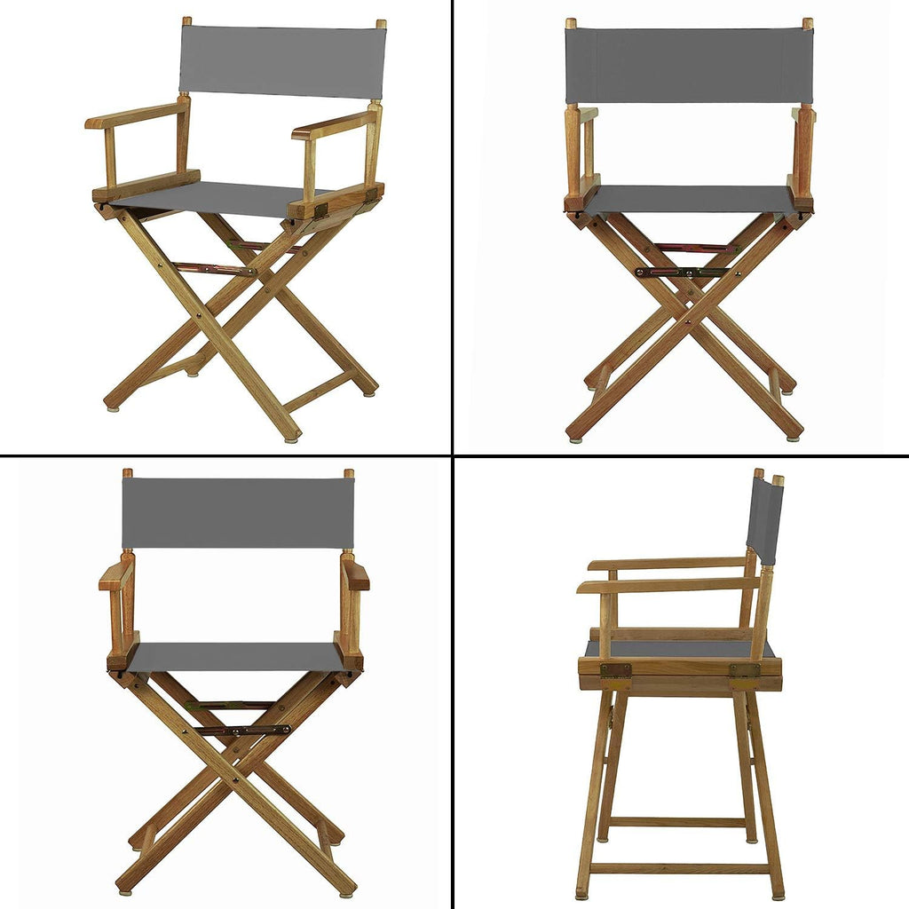 STAY GENT 2 Set Replacement Cover Canvas for Directors Chair, 20cm X 52cm + 52cm X 41cm, Grey