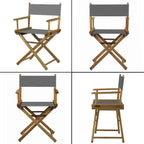 STAY GENT 2 Set Replacement Cover Canvas for Directors Chair, 20cm X 52cm + 52cm X 41cm, Grey