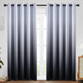 SimpleHome Gradient Color Ombre Room Darkening Curtains Blackout Black Thermal by SimpleHome