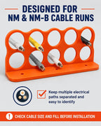 25 Pack Electrical Cable Support Bracket - 10 Hole NM Cable Organizers
