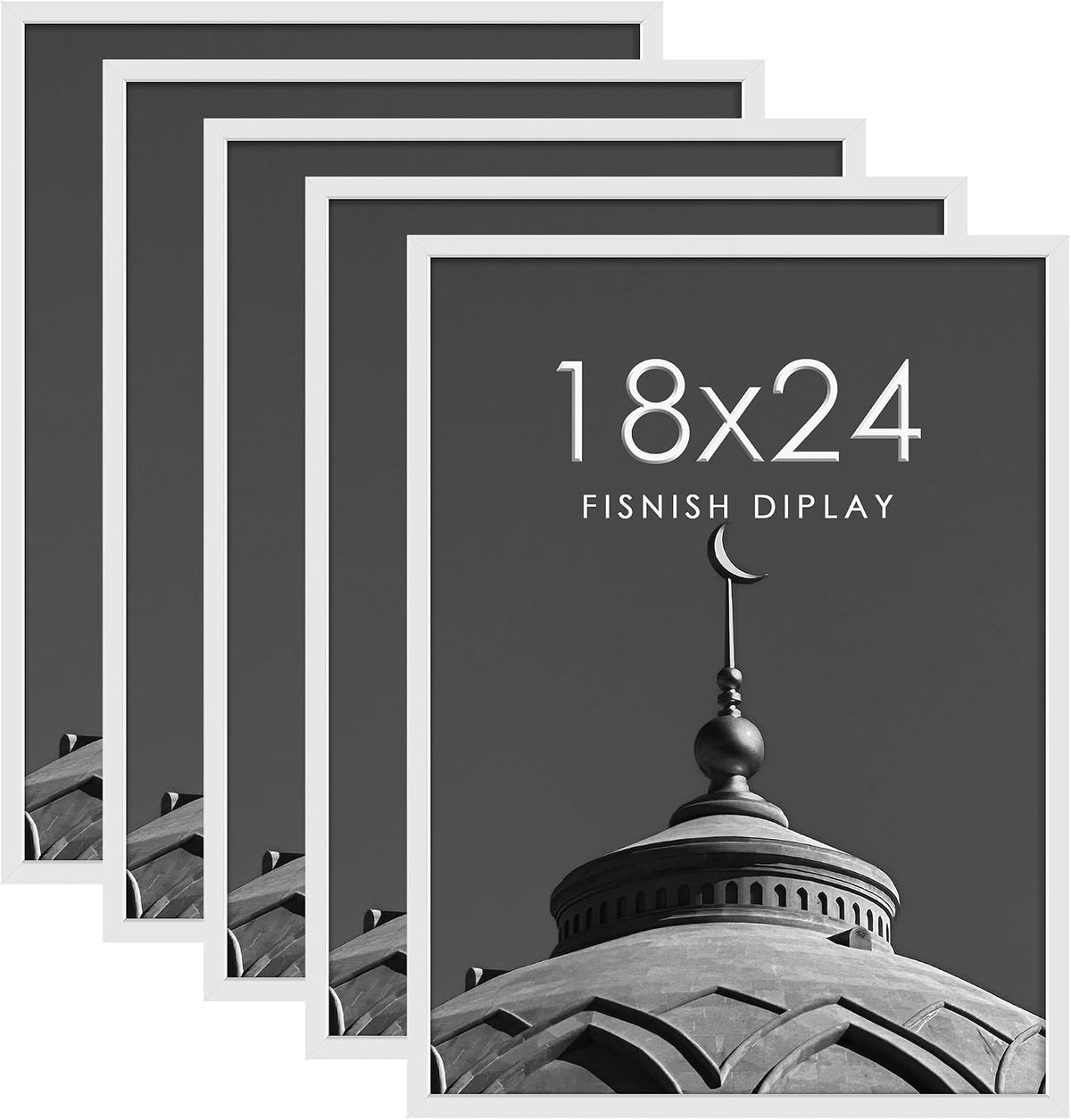 8.5x11 Picture Frame 5 Pack, Black Certificate Document Frames
