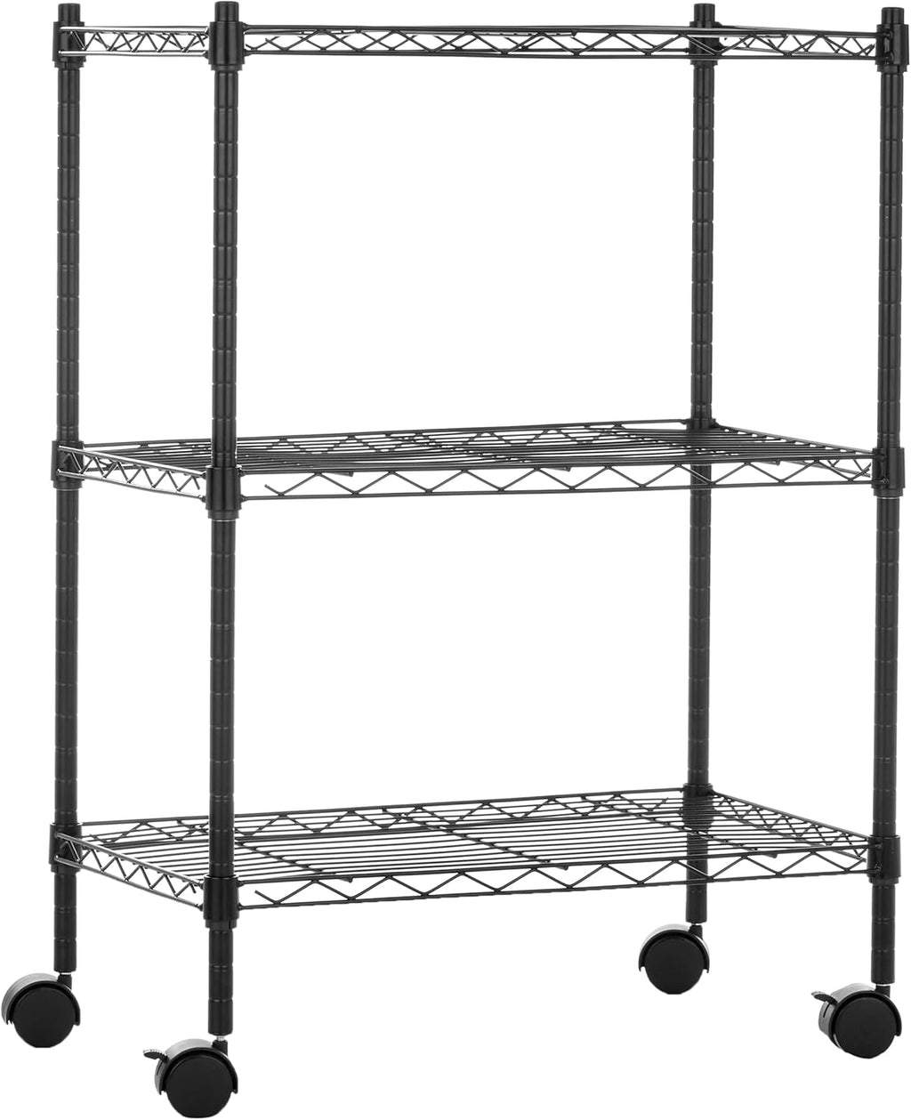 Amazon Basics 5-Shelf Tower Adjustable Storage Shelving Unit, Chrome, 16" x 16" x 54", 150 lbs Per Shelf