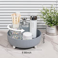 360 Rotating Makeup Perfume Organizer Skincare Tray, Small Grey