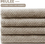 MIULEE Pack of 4 Couch Throw Pillow Covers 20x20 Inch Khaki Soft Decorative - Image 6