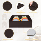 DIMJ Drawer Organizer Clothes, 12 Pack Underwear Organizer, Foldable Closet Organizers, Sock Organizer Bra Organizer, Fabric Dresser Organizer for Clothes, Bra, Socks, Tie (Brown)
