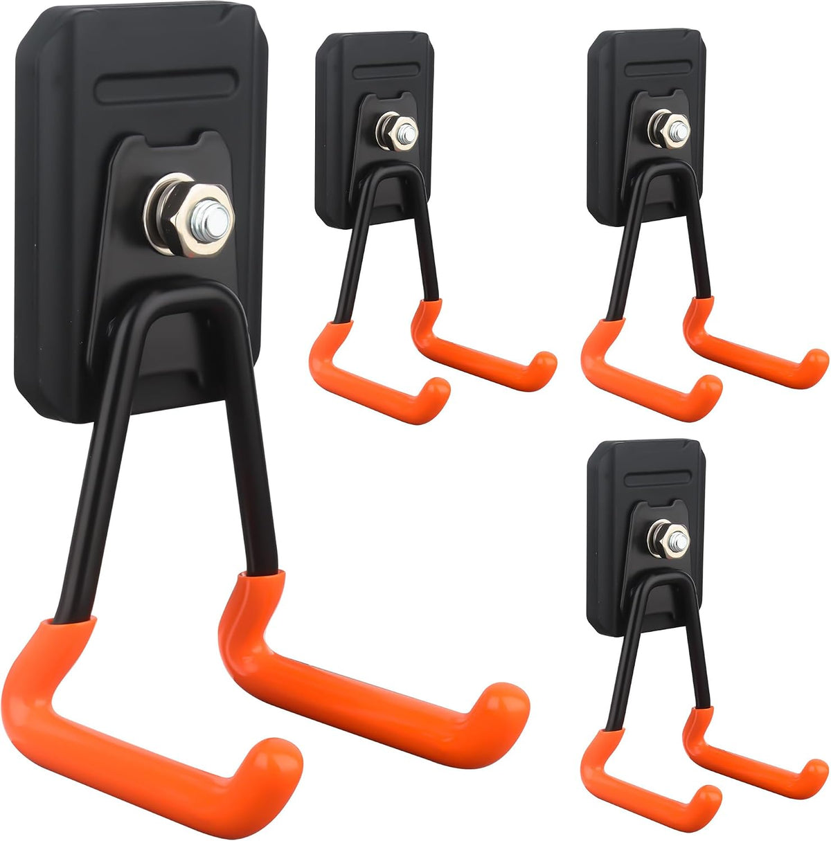 Pro-Mag Heavy Duty Magnetic Hooks,4 Pack Strong Extra Large Magnet Hook for Power Drill,Garden Tools, Hose, Pegboard, Garage, Workshop,Magnetic Storage Utility Hooks for Hanging