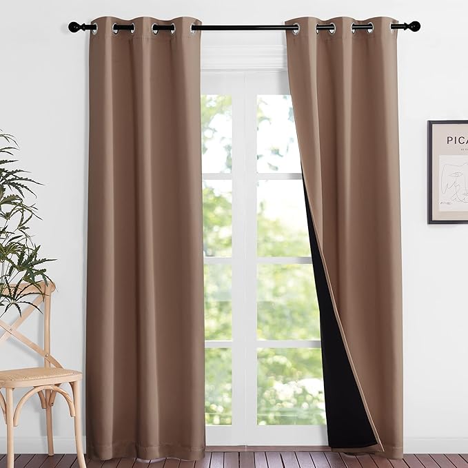 NICETOWN Living Room Completely Shaded Draperies, Privacy Protection & Noise by NICETOWN