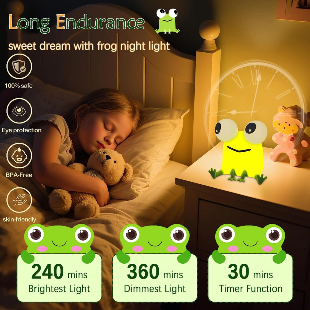 Frog Lamp Night Light, Cute Funny Gag Gift, White Elephant Idea