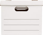 Amazon Basics Storage/Filing Boxes with Lift-Off Lid, Letter/Legal Size, Collapsible, Tape-Free Assembly, White, 16.2" L x 12.5" W x 10.5" H, 20-Pack