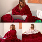 JIAHANNHA Red Throw Blanket Decorations Thin Fleece Blanket 50"x60", Super Soft - Image 2