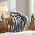 KMUSET Fleece Blanket Twin Size Grey Lightweight Throw Blanket Super Soft Cozy - Image 5