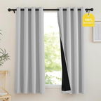 NICETOWN 100% Blackout Off White Curtains by NICETOWN