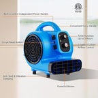 Air Mover 1/4 HP 1000 CFM Portable Blower Fan Carpet Dryer, Floor Dryer Fan
