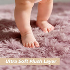 Shag Area Rug for Bedroom 4x6, Blush Fluffy Area Rugs for Living Room, Soft - Image 2