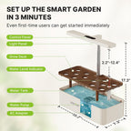 SUNCOZE Hydroponics Growing System, Compact 12 Pods Indoor Garden, Beige