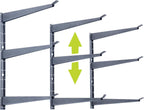 Delta Heavy Duty Lumber Storage Rack Cycle, Holds Up to 800 lbs - Easy to Install Wood Storage Rack with Fully Adjustable Arms - Steel Construction Storage Solution for Garage, Basement & Pantry