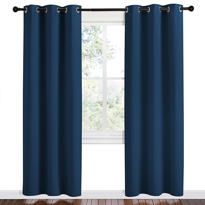 NICETOWN Moroccan Blue Room Darkening Curtains - Image 2