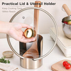2 In1 Multi-Functional Kitchen Utensil Holder, Small Pot Lid & Spoon Rack