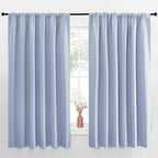 NICETOWN Blackout Curtains for Bedroom, Vintage Blue, 1 Pair, 70 by 63-inch by NICETOWN