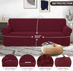 U-NICE HOME 4 Seater Stretch Couch Cover Sofa Cover Washable Sofa Slipcover - Image 3