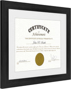 Americanflat 11x14 Diploma Frame 2-Pack - Matted to 8.5x11 - Black