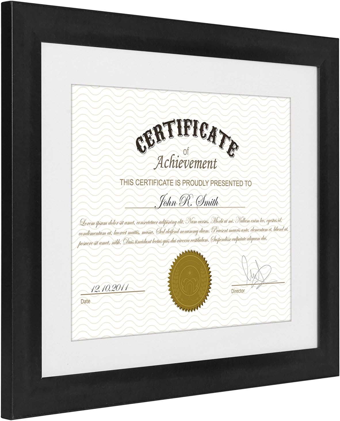 Americanflat 11x14 Diploma Frame 2-Pack - Matted to 8.5x11 - Black