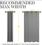 NICETOWN Silver Grey Blackout Curtain Panels - Image 6