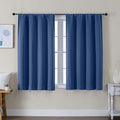 Simplebrand Ava Royal Blue Short Blackout Curtains by Simplebrand