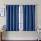 Simplebrand Ava Royal Blue Short Blackout Curtains by Simplebrand