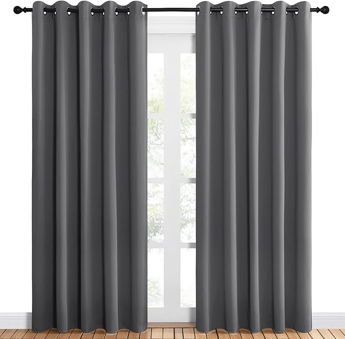 NICETOWN Bedroom Curtains Blackout Drapery Panels, Three Pass Microfiber - Image 2