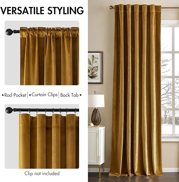 MIULEE Velvet Curtains 108 inches - Image 2