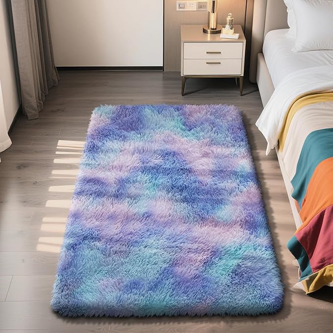 Shag Area Rug for Bedroom 3x5, Fluffy Area Rugs for Living Room, Soft Fuzzy Rug - Image 4