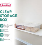 Sterilite Storage Box Stackable Tote, White, 12 Quart, 12 Pack