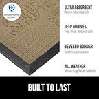 GORILLA GRIP 100% Waterproof All-Season WeatherMAX Doormat 35x23, US Designed - Image 2
