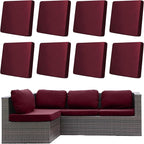 8Pcs Outdoor Cushion Covers, Patio Cushion Covers, Stretch Elastic Slipcovers by dreahoteztil