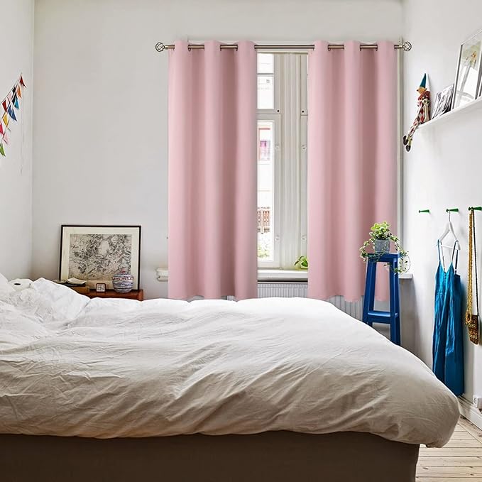 BGment Baby Pink Curtains for Girls Room - Image 2