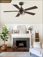 Fanbulous 42 Inch Farmhouse Rustic Ceiling Fan with Light & Remote