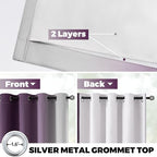 Yakamok 100% Blackout Curtains 84 Inch Length 2 Layers, Light Blocking Thermal - Image 3