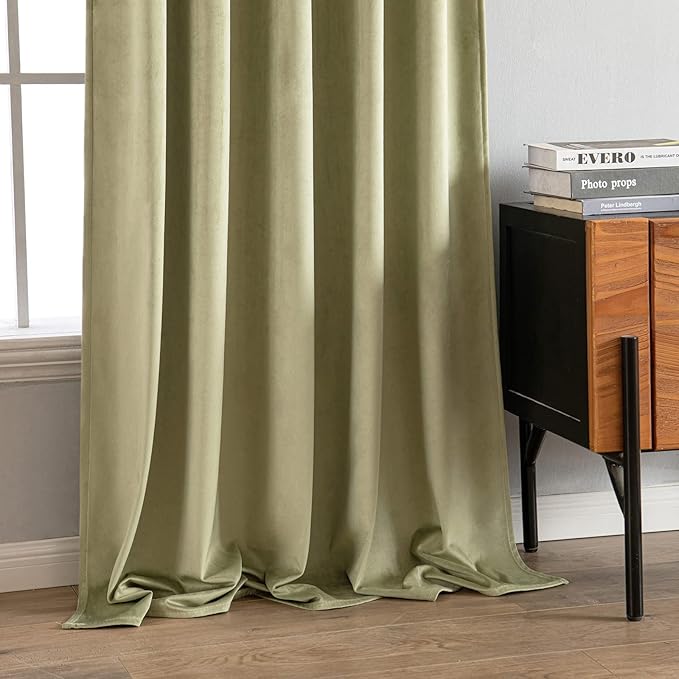 MIULEE Velvet Curtains 96 inches 2 Panels - Image 7