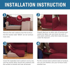H.VERSAILTEX 4 Piece Stretch Sofa Covers - Image 6