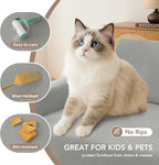 Couch Cover for Dogs, Boho Sofa Covers for 3 Cushion Couch, Chenille Sofa - Image 5